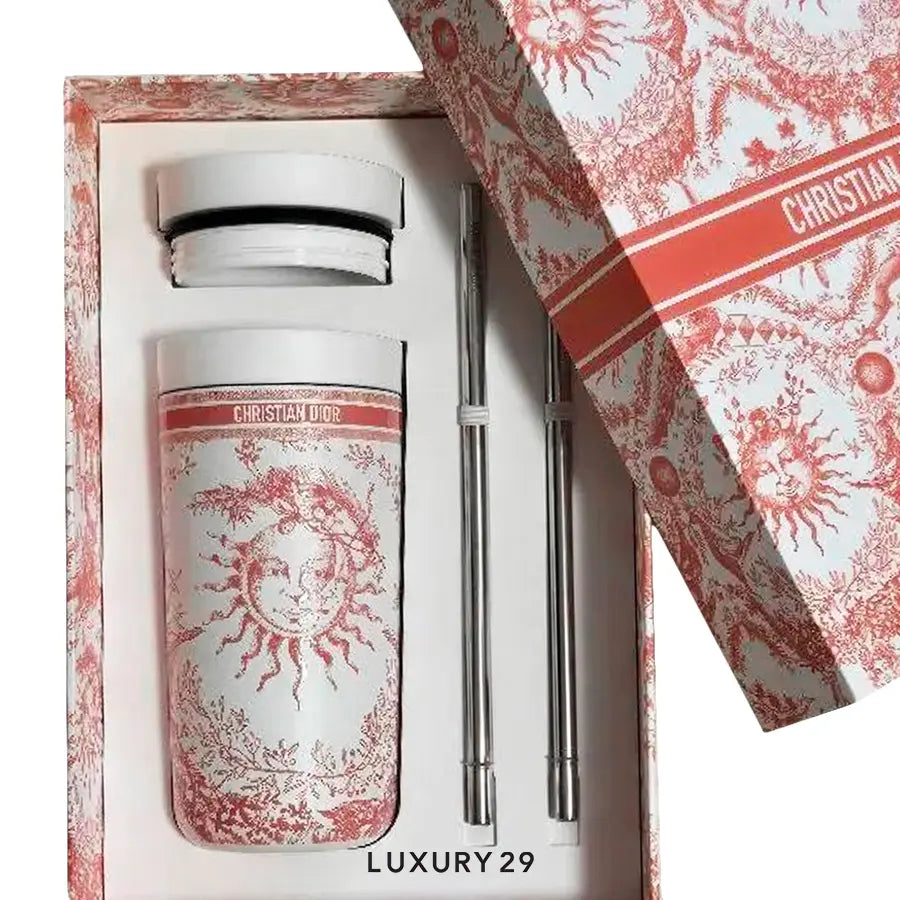 Dior travel mug set White/Red