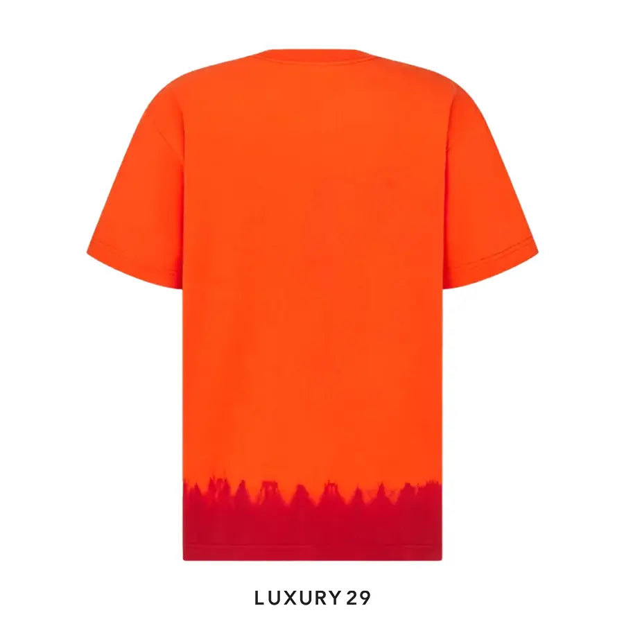 Dior x Kaws Cotton Jersey T-Shirt Orange Red DIOR