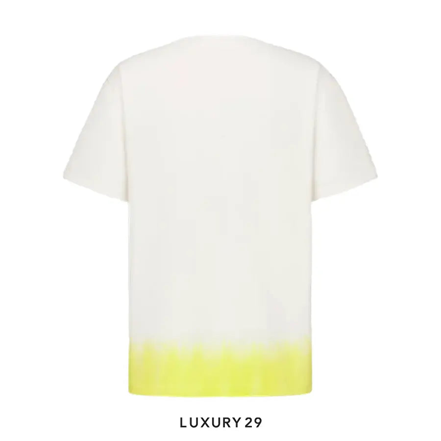 Dior x Kaws Cotton Jersey T-Shirt White Yellow DIOR