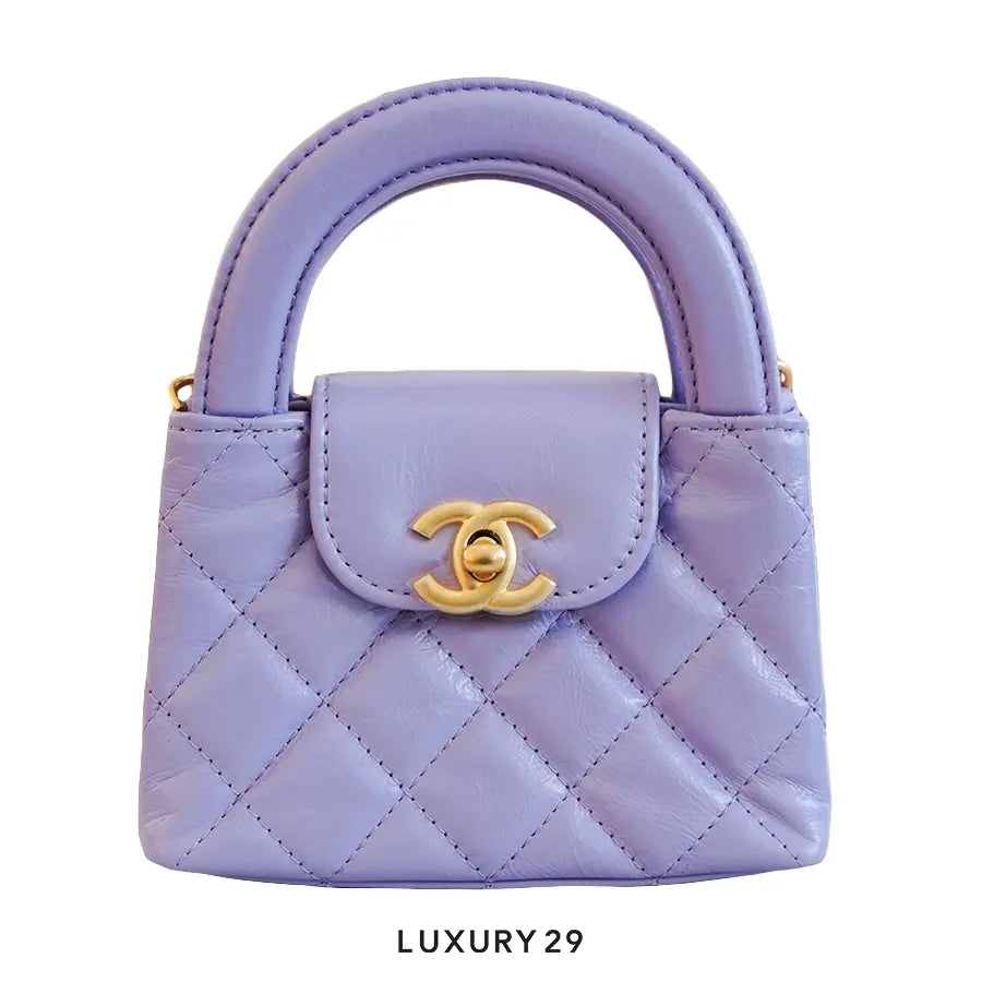 Chanel Micro Shopping Bag Purple