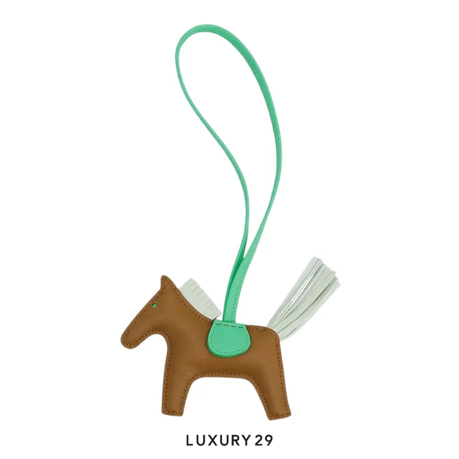 Hermes Rodeo PM charm Sesame / Vert Fizz / Menthe