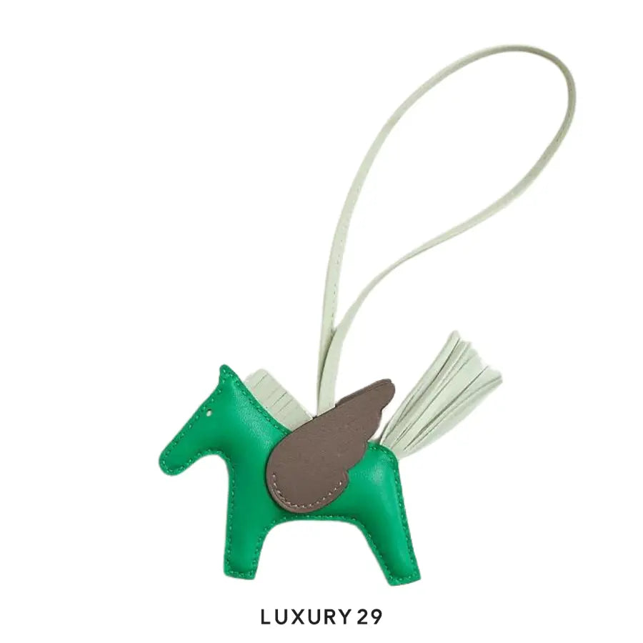 Hermes Rodeo Pegase PM charm Menthe / Vert Fizz / Etoupe