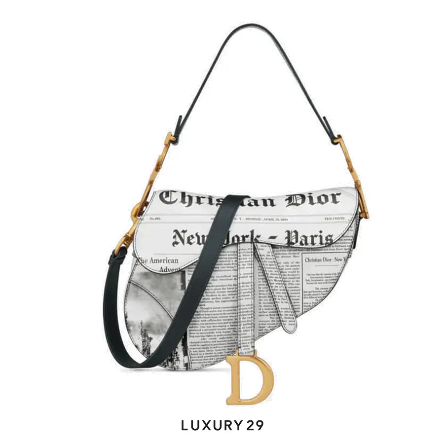 Dior Saddle Bag with Strap White