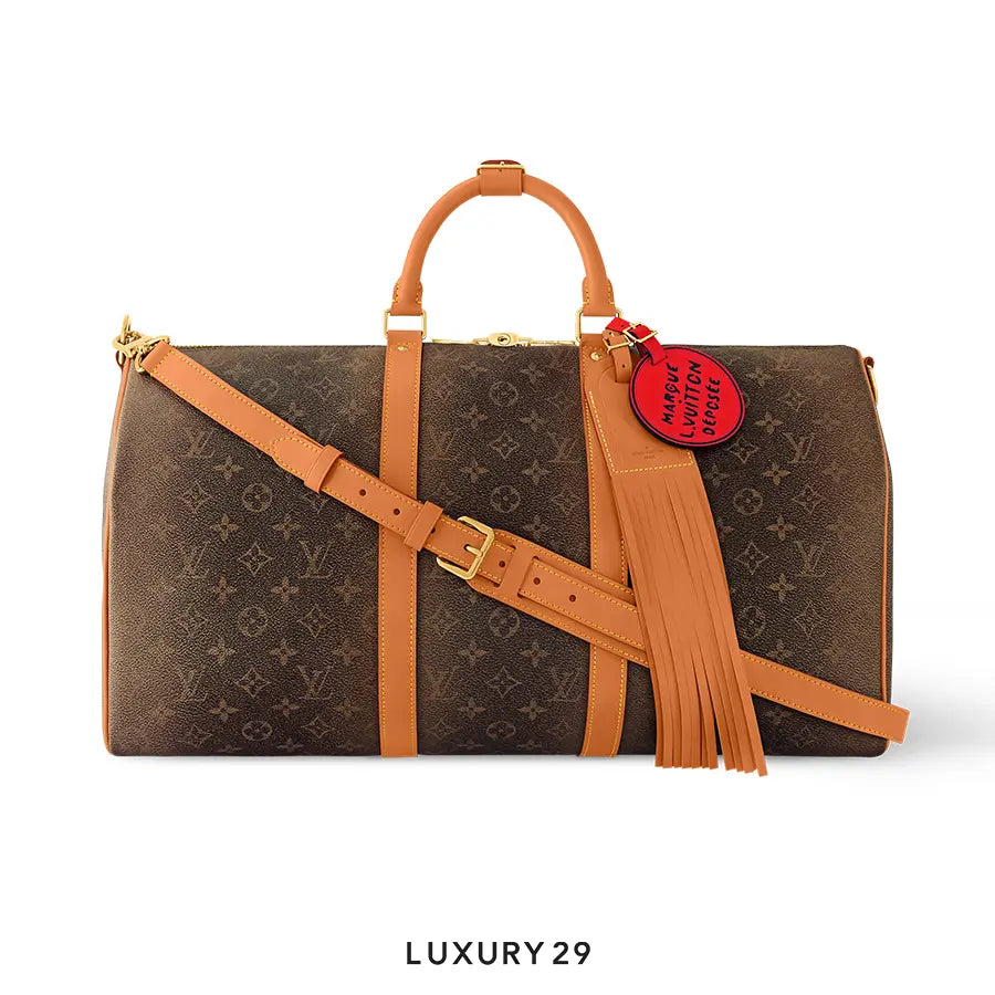 Louis Vuitton LV Keepall Bandouliere 50 Monogram Dust Coated