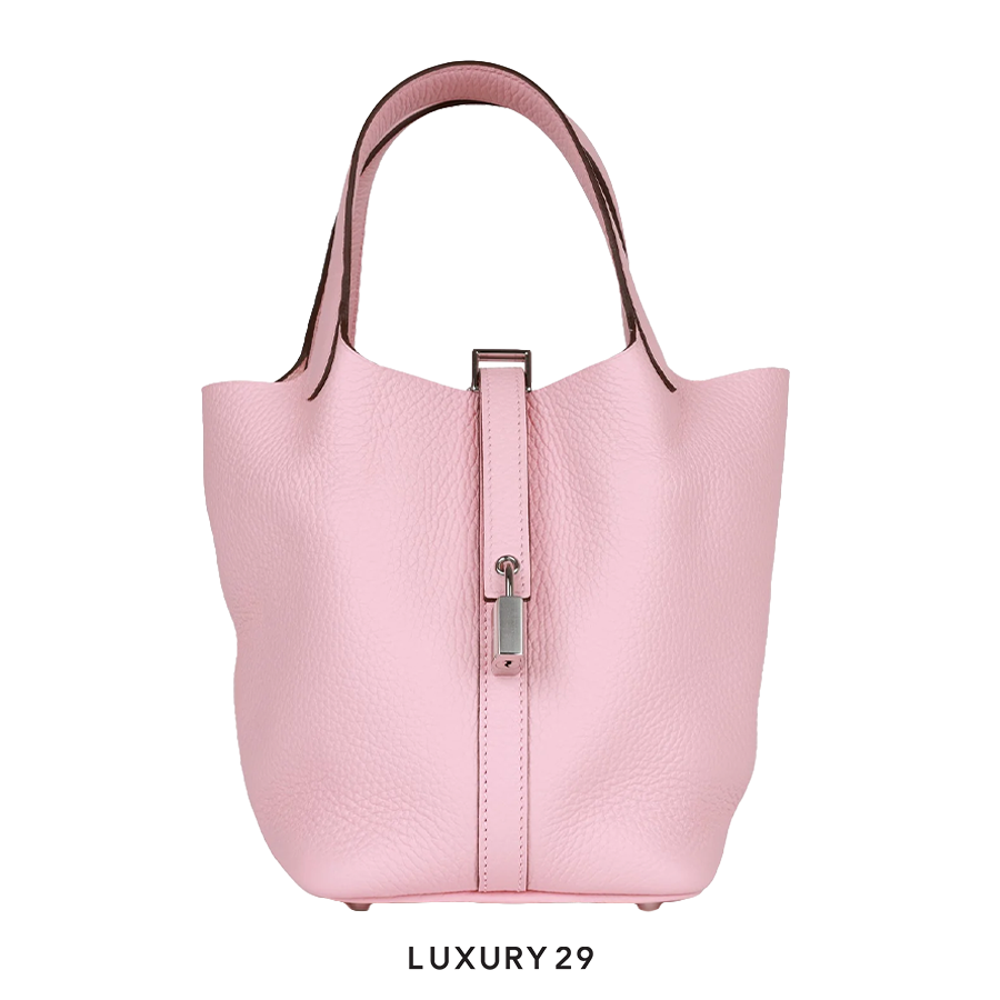 Hermes Bolsa Picotin Lock 18 Rose Sakura HERMES