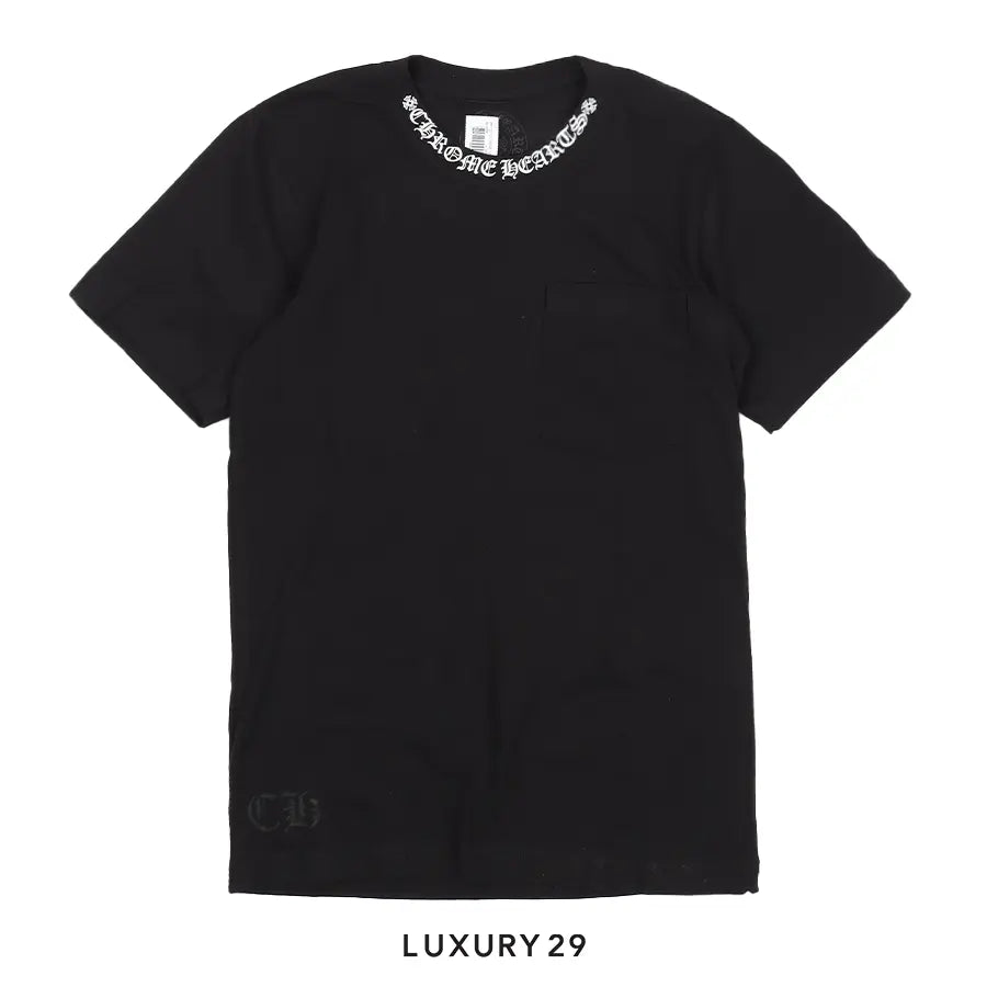 Chrome Hearts Neck Logo Horse Shoe T-Shirt Black/White