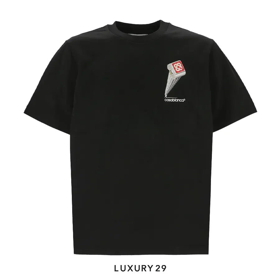 Casablanca Leaning Column T-Shirt Black