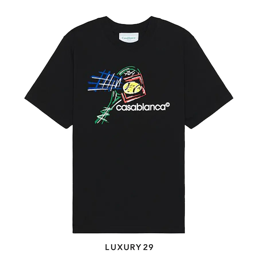 Casablanca Croquis De Tennis Tee Black