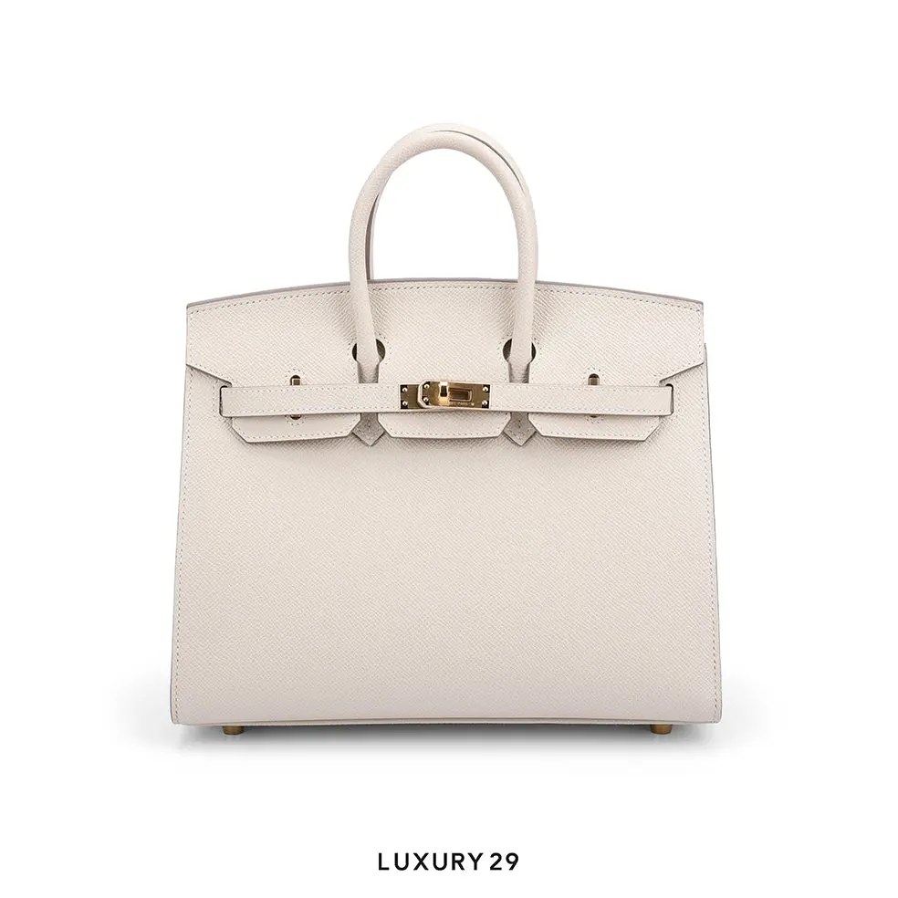 Hermes Birkin Sellier 25 White Epsom Gold Hardware / U Stamp HERMES Luxury29