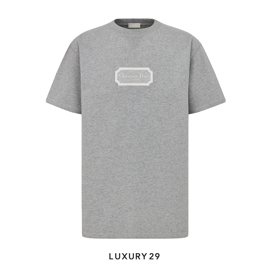 Dior Couture Relaxed-Fit T-Shirt Gray Cotton Jersey