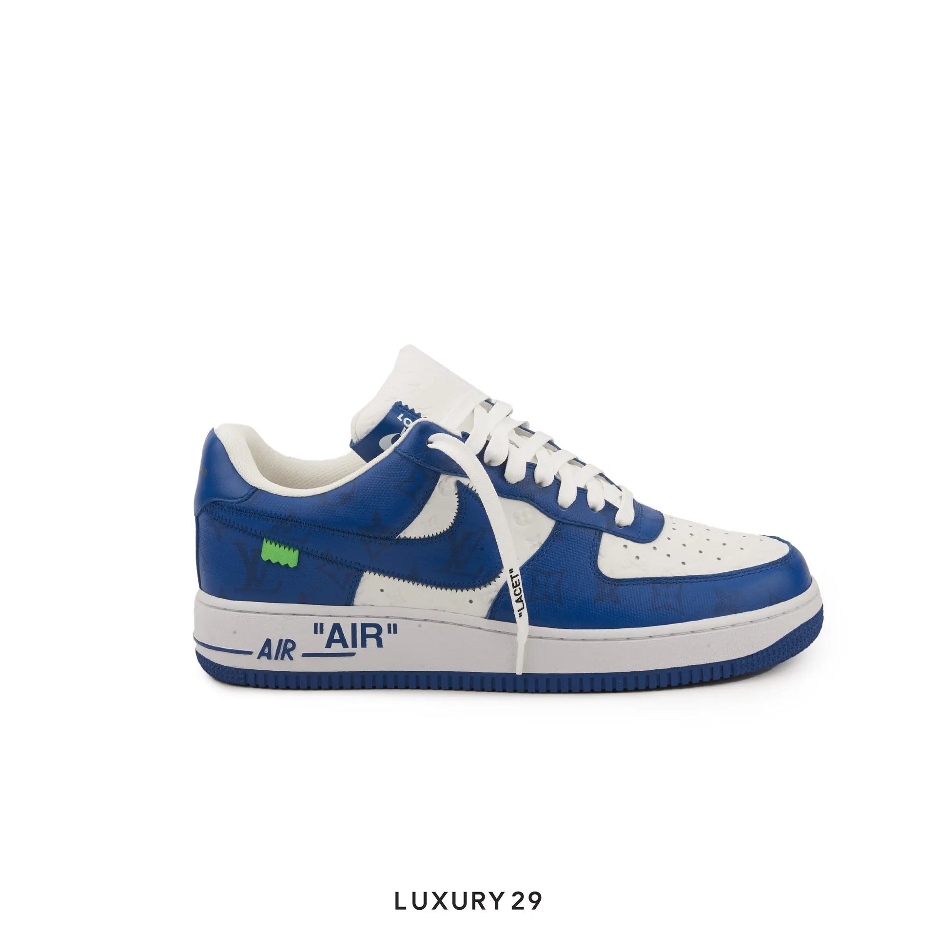Louis Vuitton LV Nike Air Force 1 Low By Virgil Abloh White Blue Royal(M)