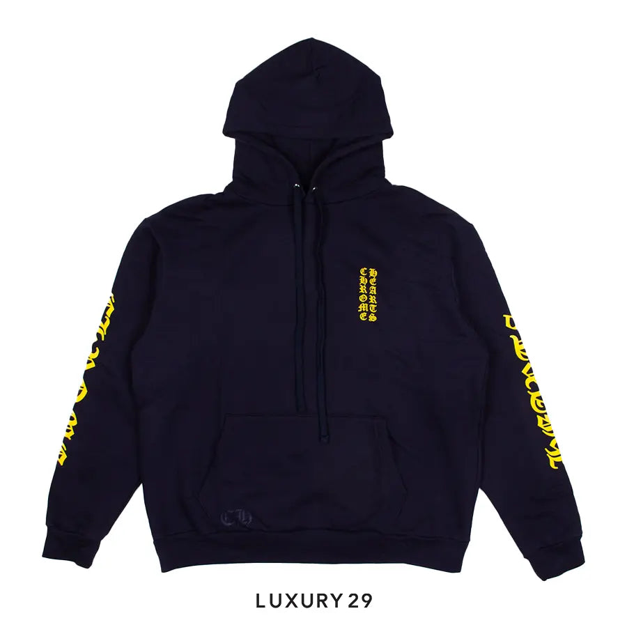 CHROME HEARTS LOGO HOODIE NAVY
