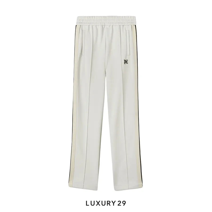 Palm Angels Monogram Track Pants Light Grey Black