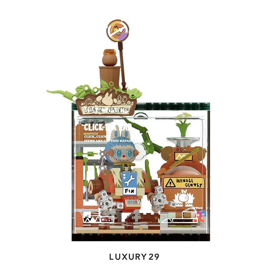 POP MART THE MONSTERS Forest Secret Base Series Blocks-Click-Fix Lab POP MART