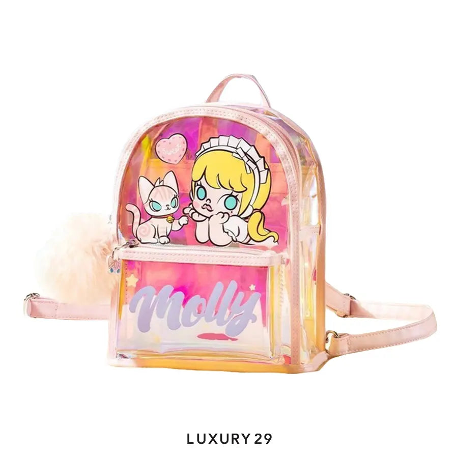 POPMART Popland Exclusive Bubble Summer Party Series Molly Colourful Jelly backpack
