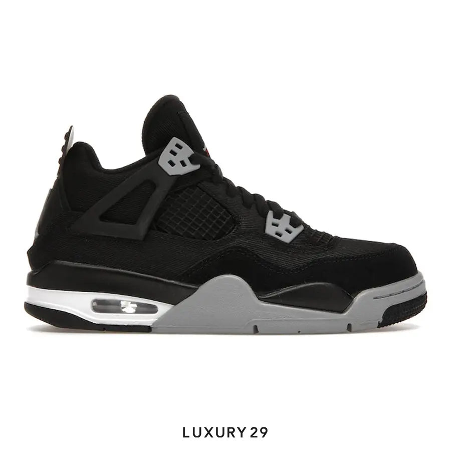 Nike Jordan 4 Retro Black Canvas (GS) NIKE