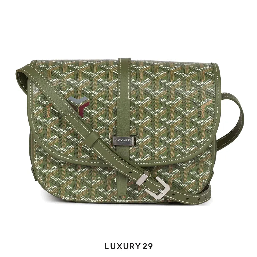 Goyard Belvedere PM Bag Khaki Goyardine Palladium Hardware