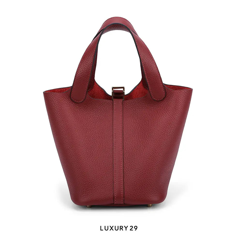 Hermes Picotin Lock 18 Rouge H Clemence Gold Hardware
