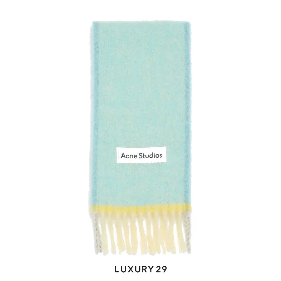 Acne Studios Wool Mohair Scarf Light Blue