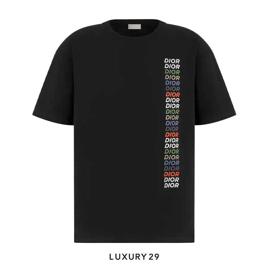 Dior Relaxed-Fit T-Shirt White Slub Organic Cotton Jersey Black