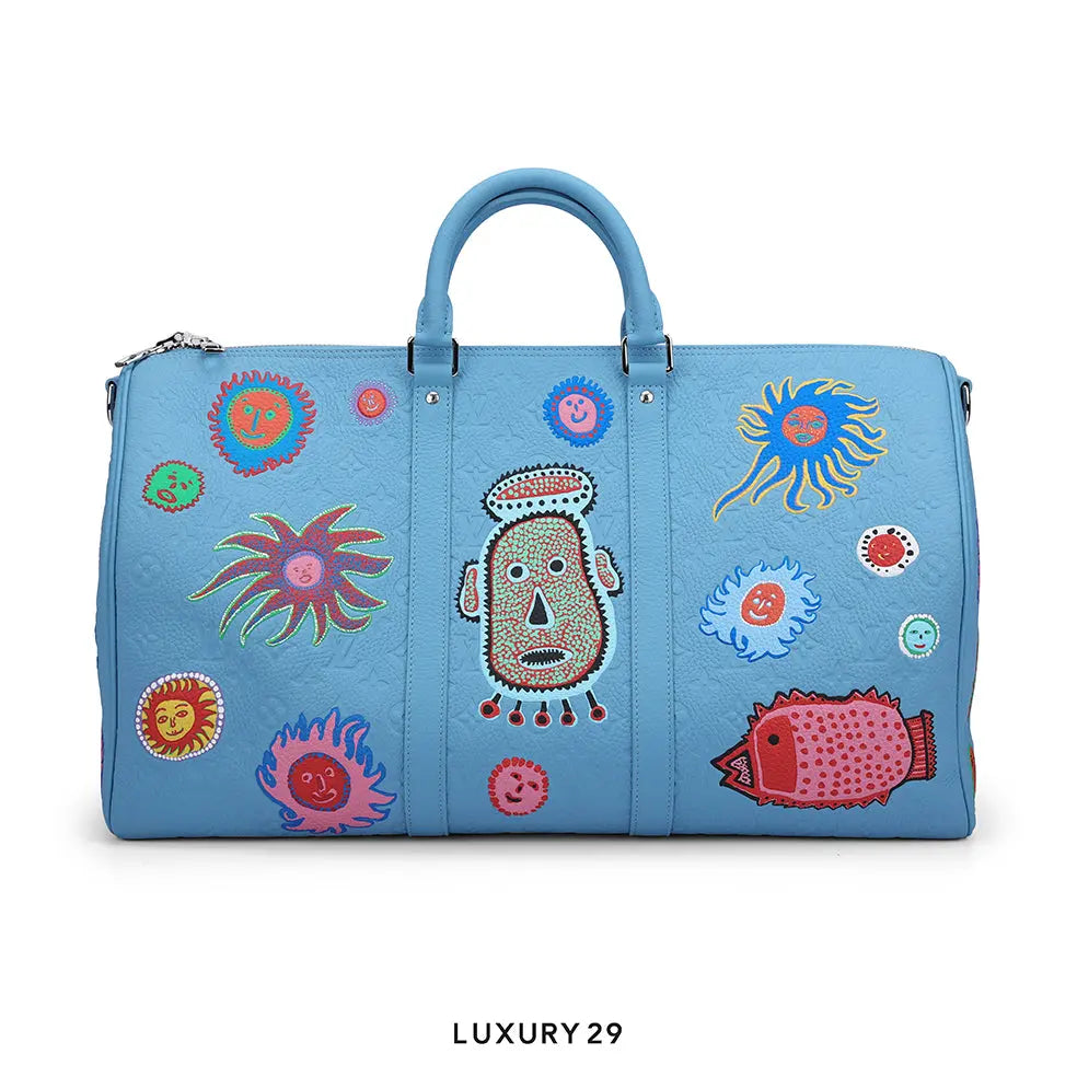 Louis Vuitton LV x YK Keepall 50 Bag Blue