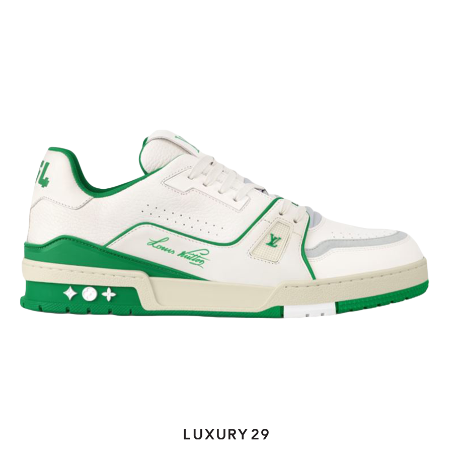 Kid Louis Vuitton LV Trainer Sneaker Green LOUIS VUITTON
