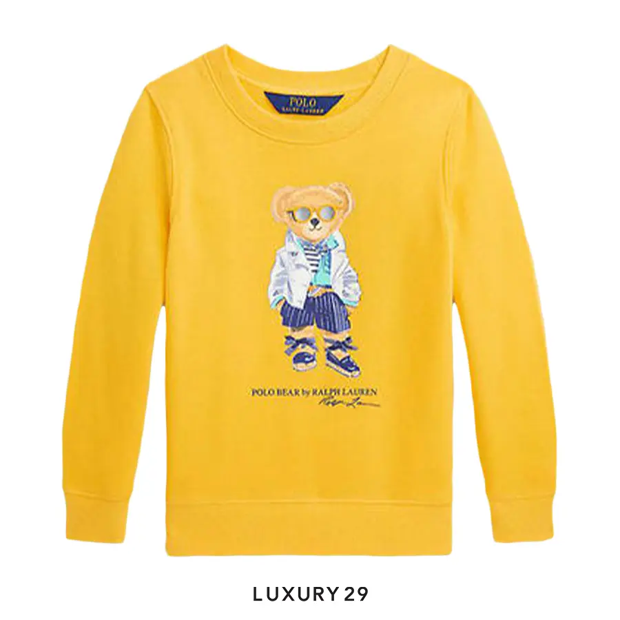 Kid RALPH LAUREN POLO BEAR FLEECE PULLOVER YELLOW