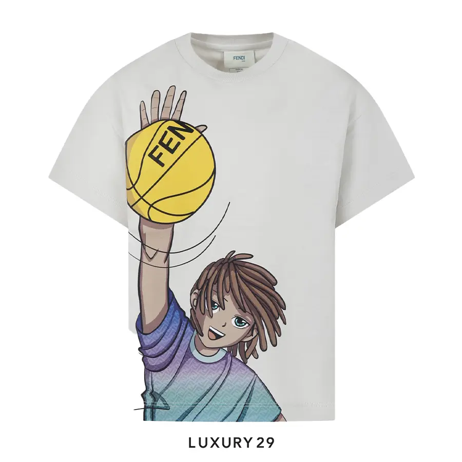 Kid Fendi Junior T-Shirt Multicolor Jersey