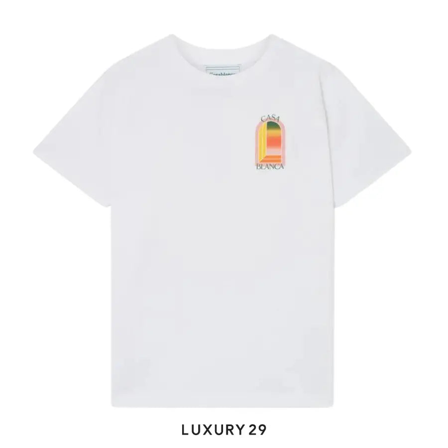 Casablanca Gradient L'Arche T-Shirt white