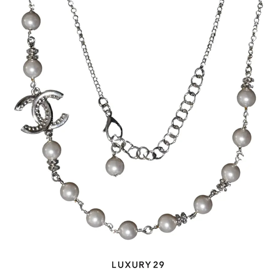 Chanel NECKLACE Jewelry Casual Style Blended Fabrics Initial