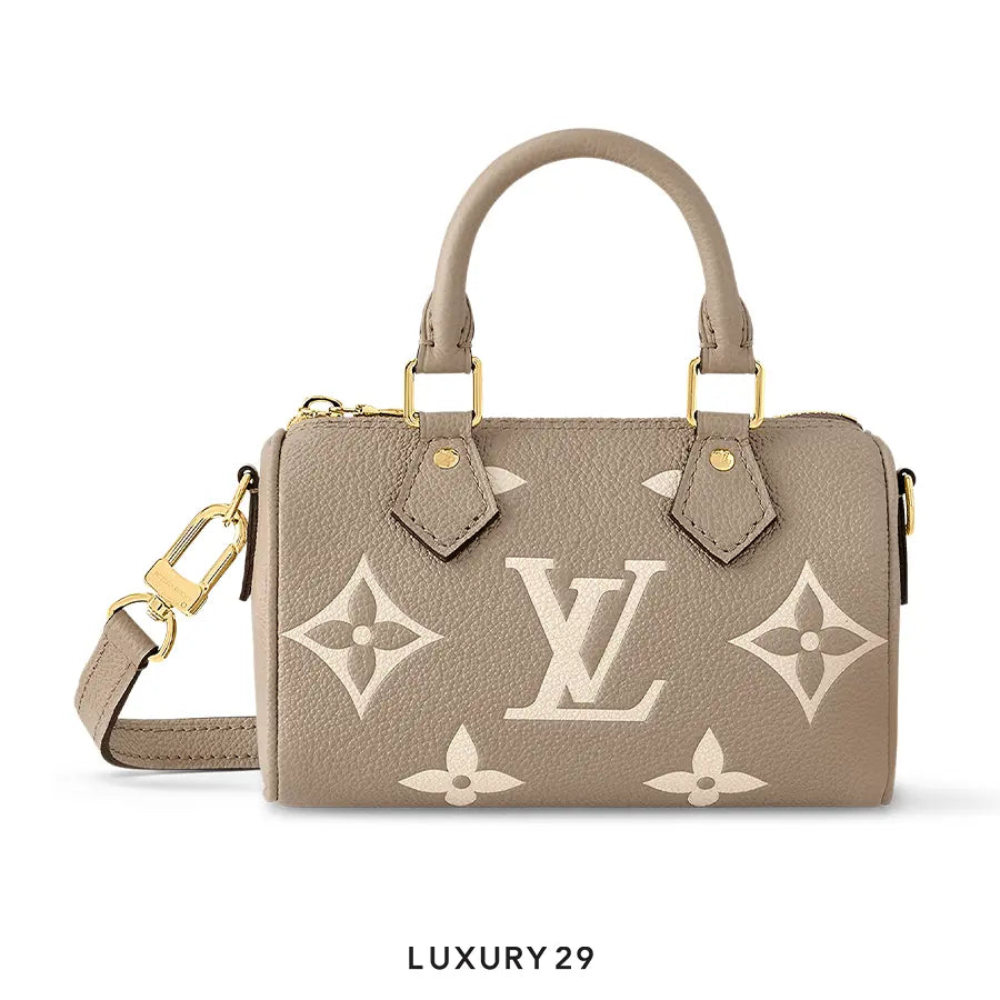 Louis Vuitton LV Nano Speedy Bag Tourterelle Grey/Cream