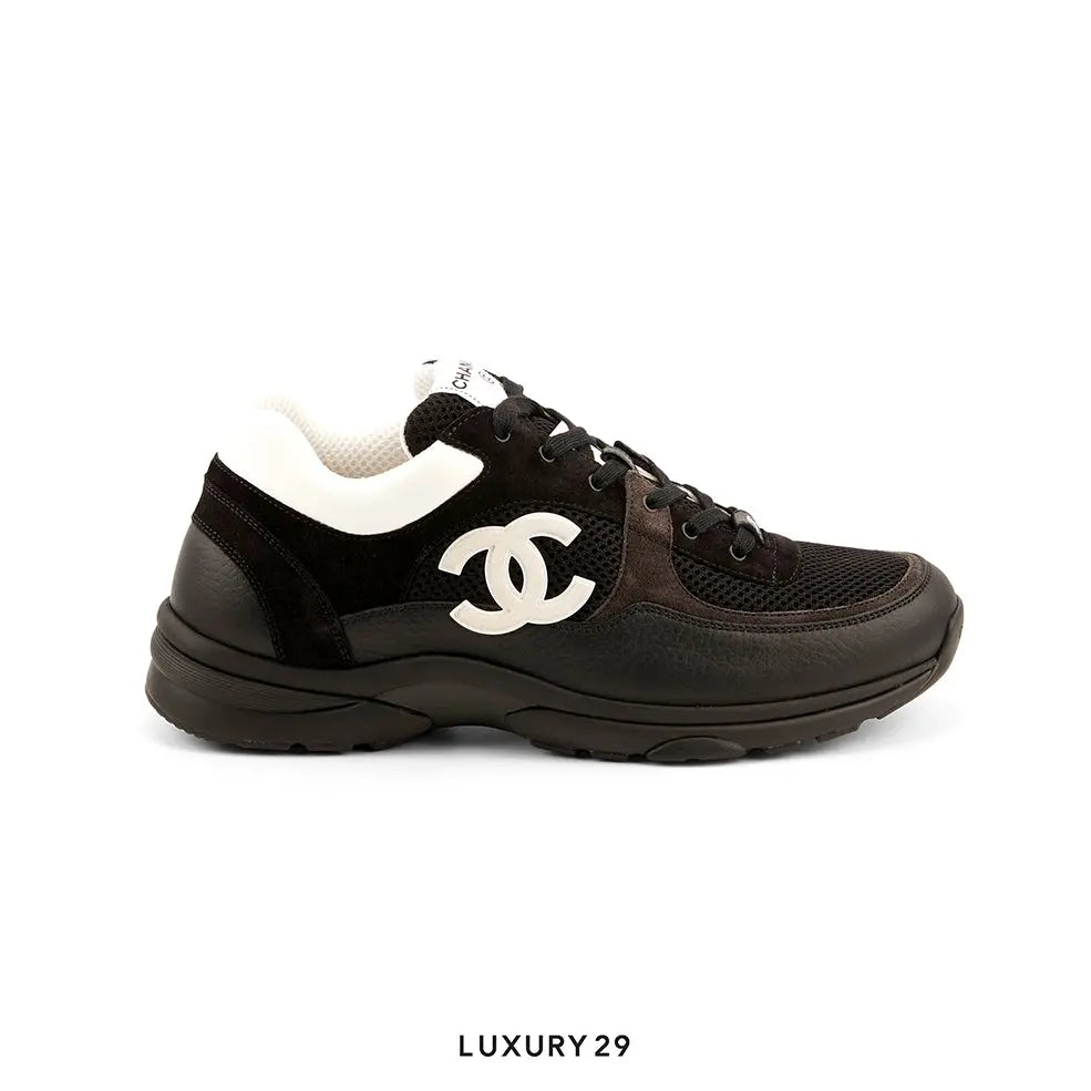 Chanel Low Top Trainer Black White (Women's)(W)