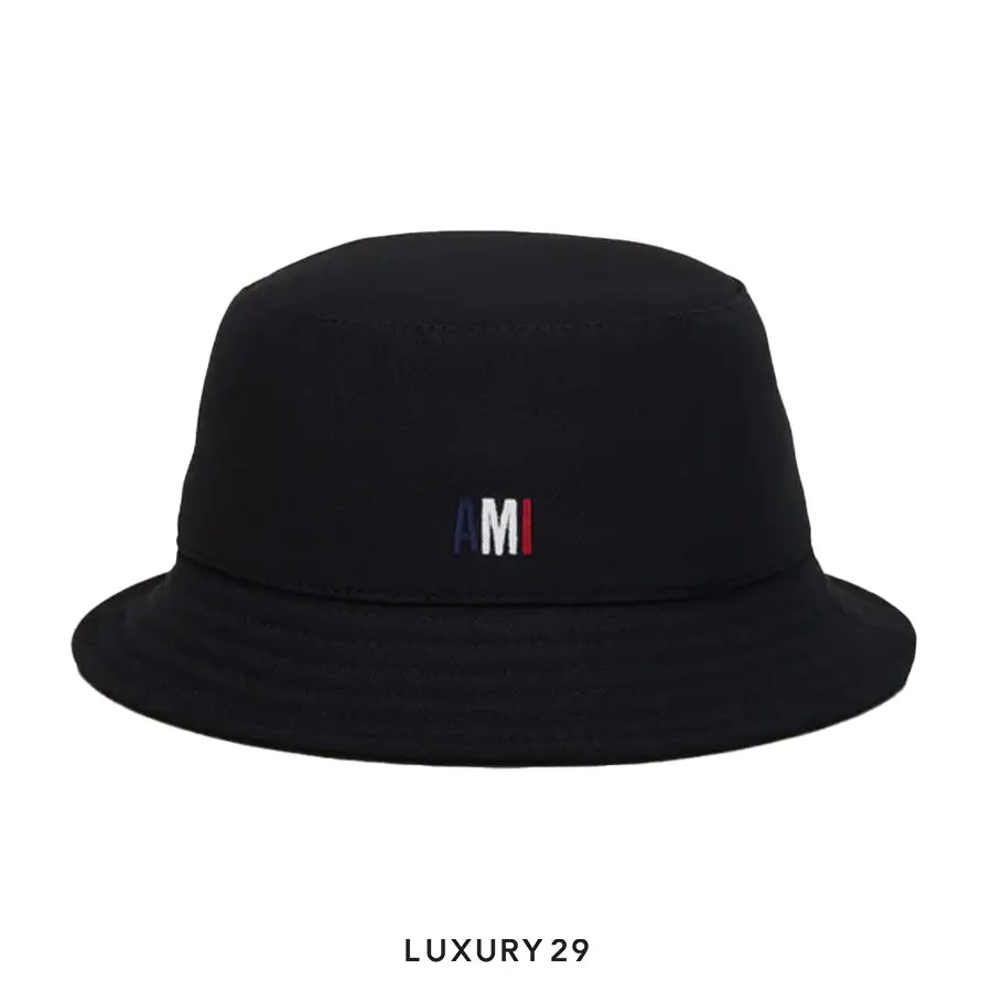 Ami Embroidered Bucket Hat BLACK