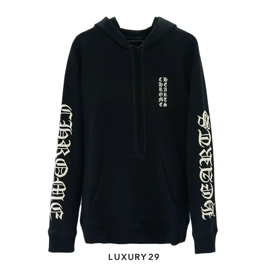 Chrome Hearts Script Logo Hoodie Black