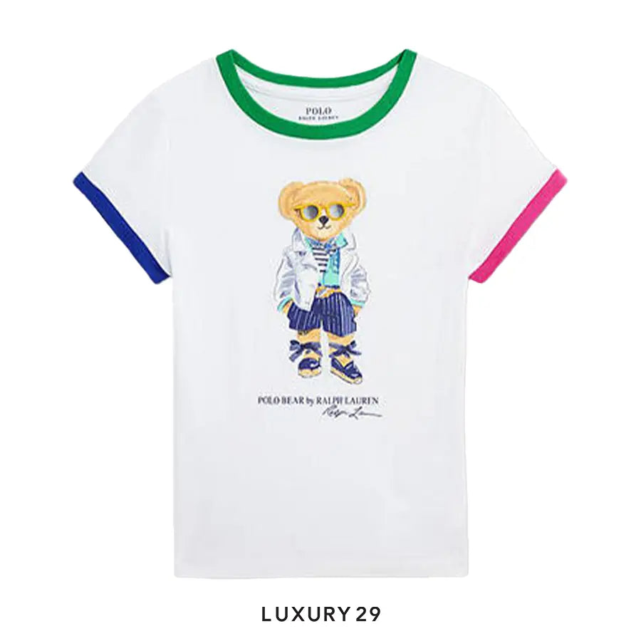 Kid RALPH LAUREN POLO BEAR COTTON JERSEY T-SHIRT