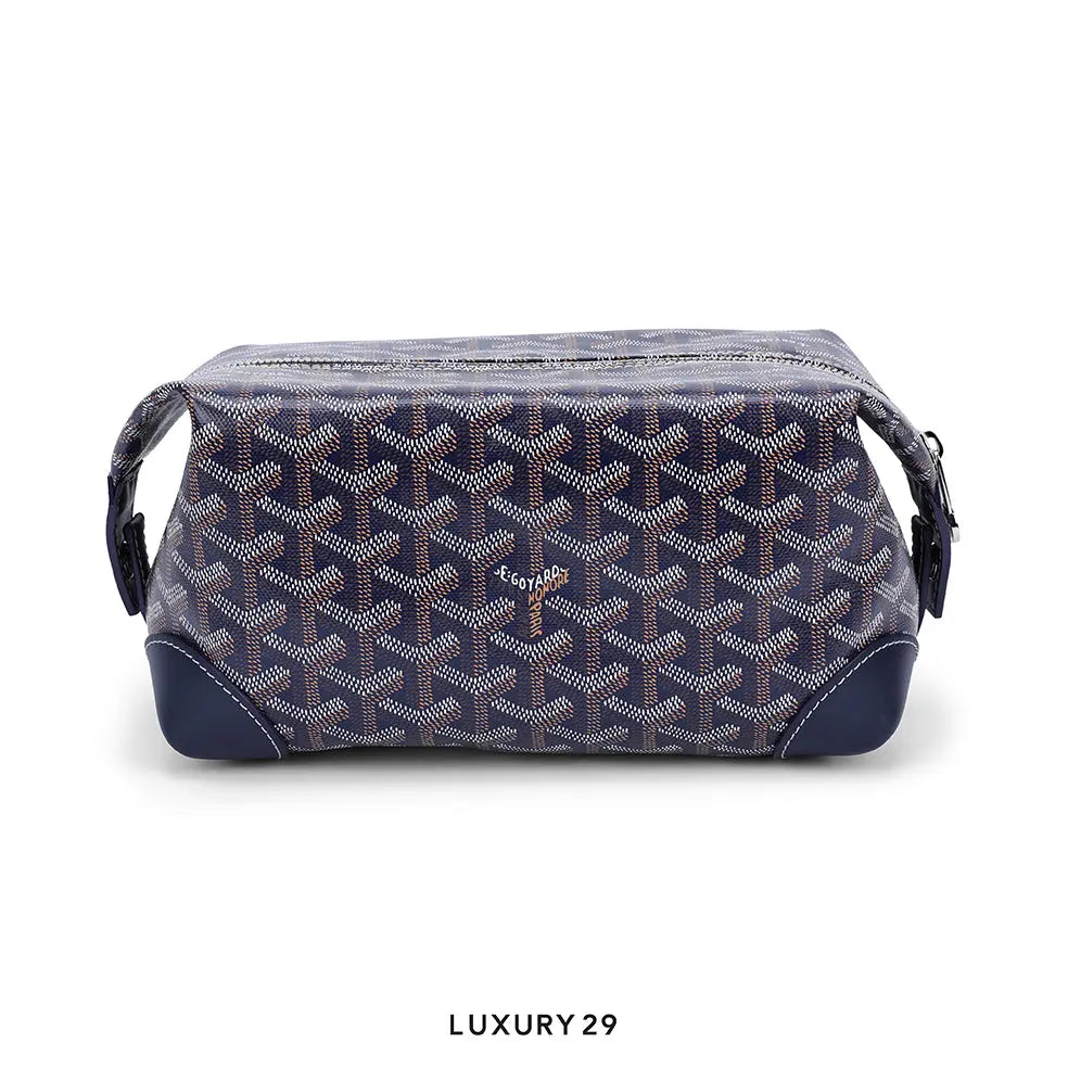 Goyard Bowling 25 Toiletry Bag Navy Blue