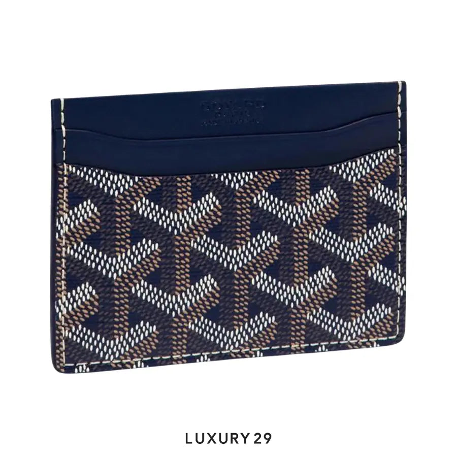 Goyard Saint-Sulpice Card Wallet Navy Blue