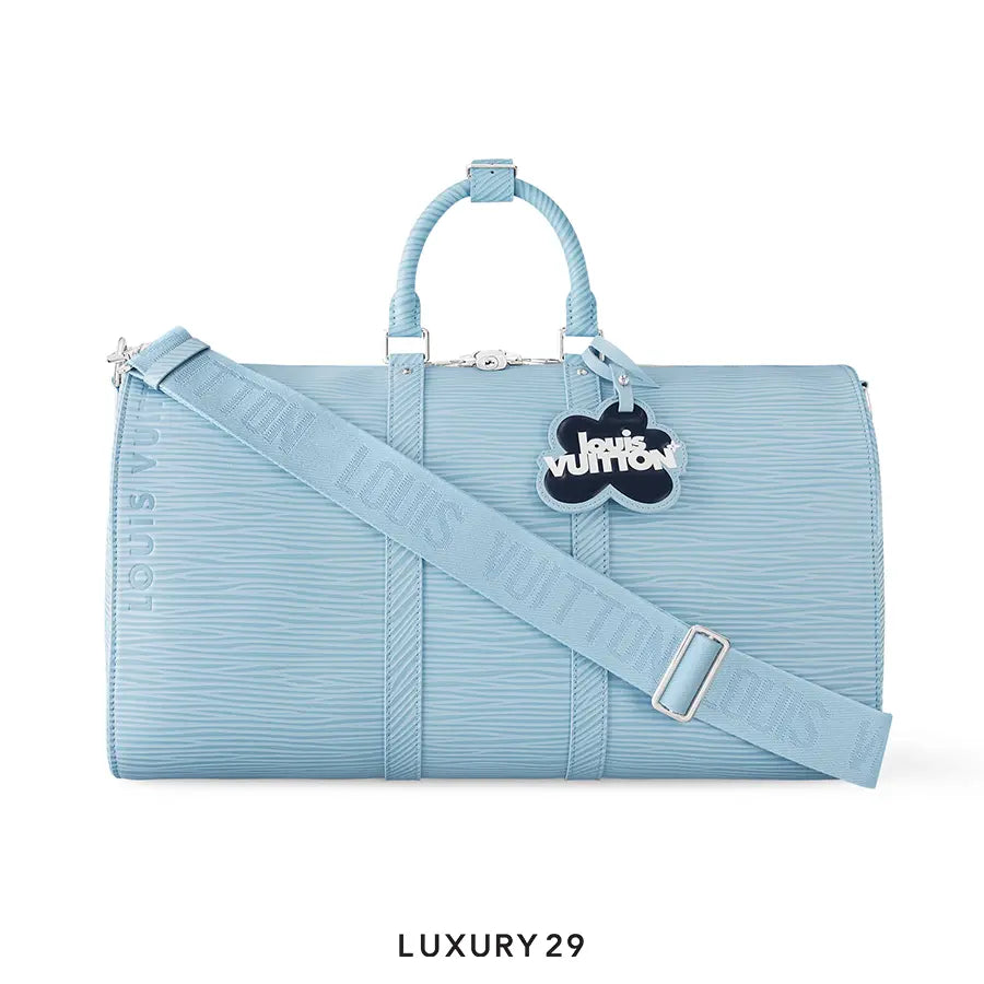 Louis Vuitton LV Keepall Bandouliere 50 Bag Sky Blue