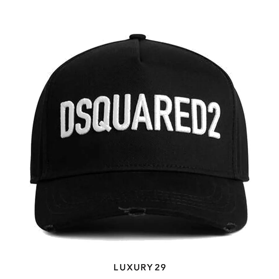 DSQUARED2 TECHNICOLOR BASEBALL CAP BLACK/WHITE