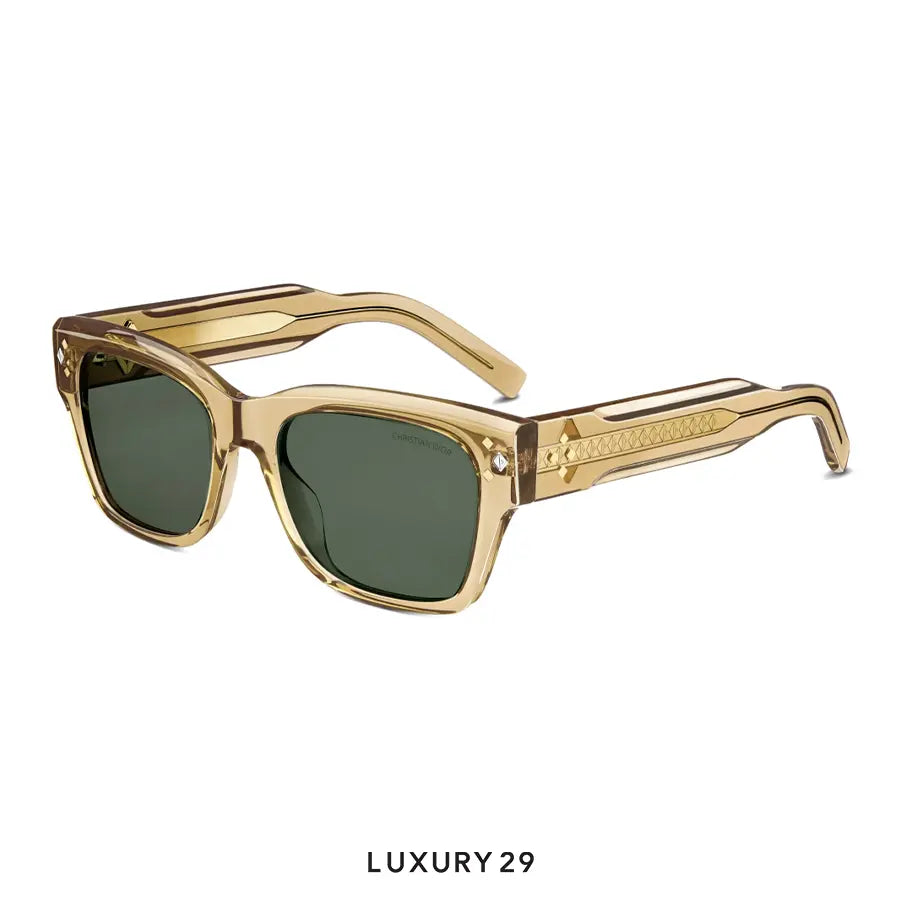 Dior CD Diamond S2I Translucent Yellow Rectangular Sunglasses DIOR