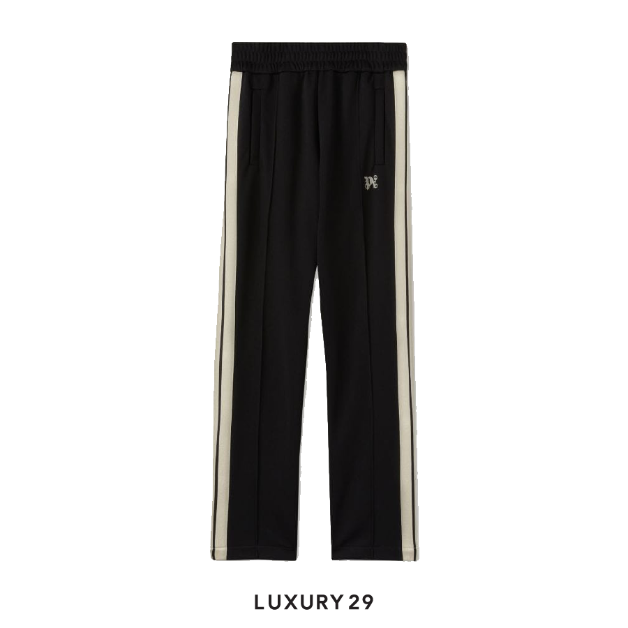 Palm Angels MONOGRAM TRACK PANTS BLACK OFF WHITE