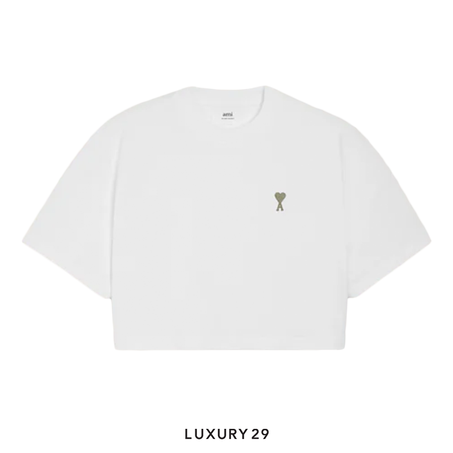 Ami De Coeur Crop T-shirt WHITE/SAGE