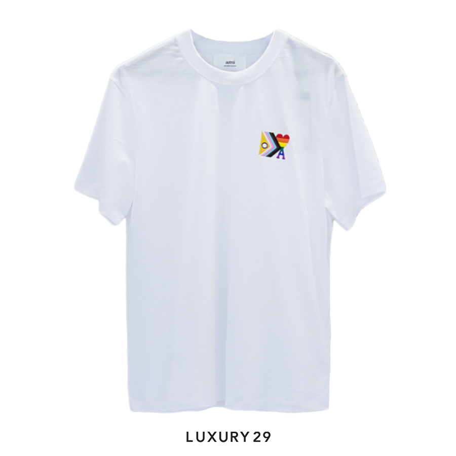 Ami De Coeur Rainbow Classic Fit T-Shirt White