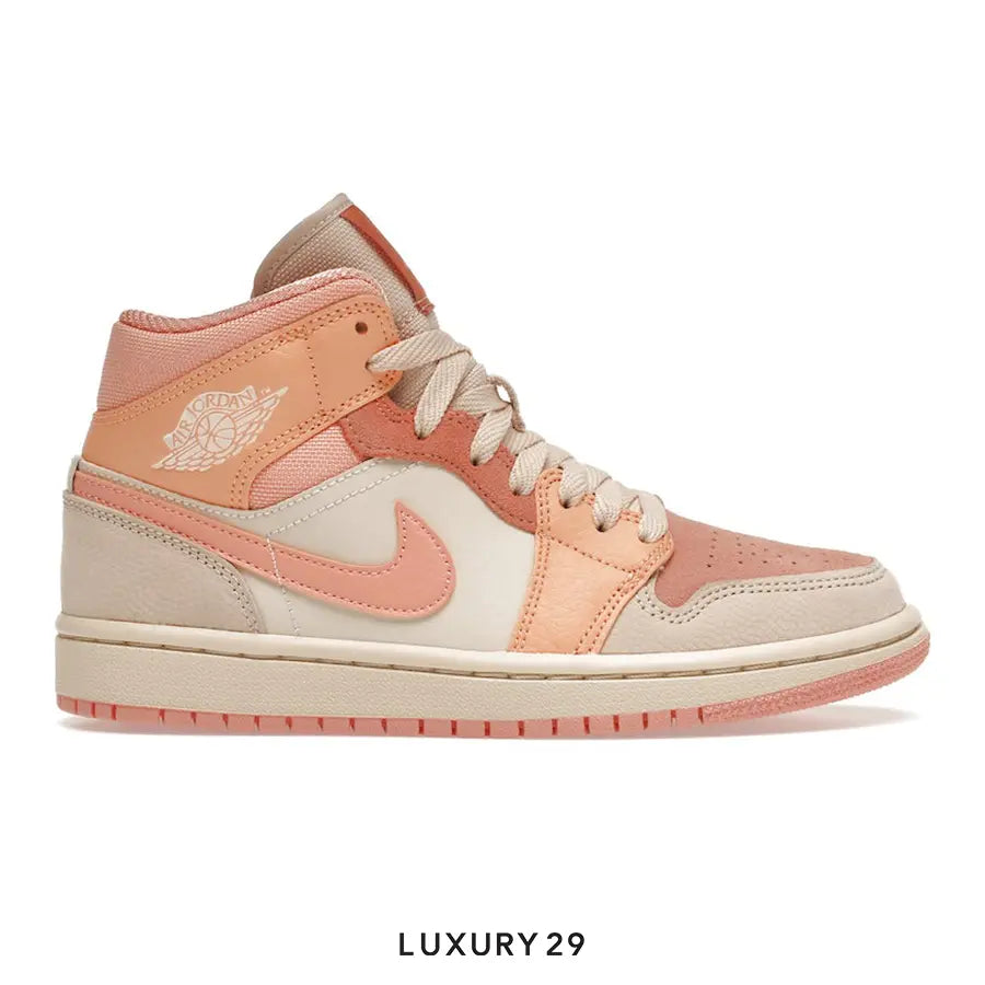 Nike Jordan 1 Mid Apricot Orange (Women's)(W)