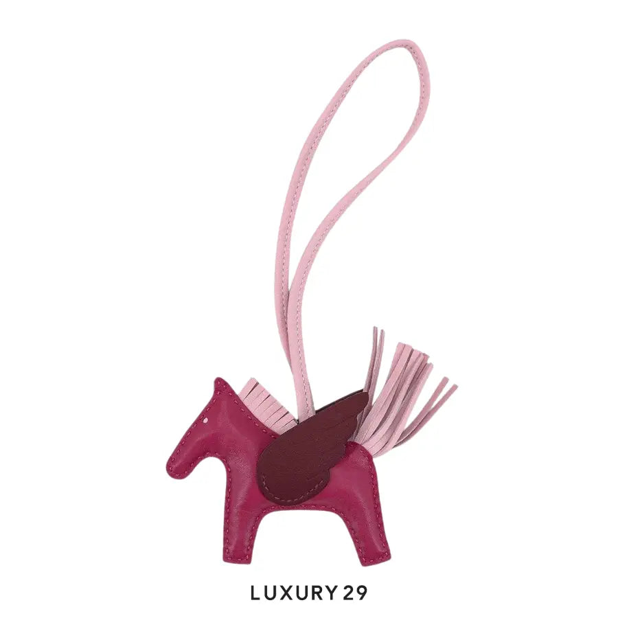 Hermes Rodeo Pegase PM charm Rose Sakura Rouge