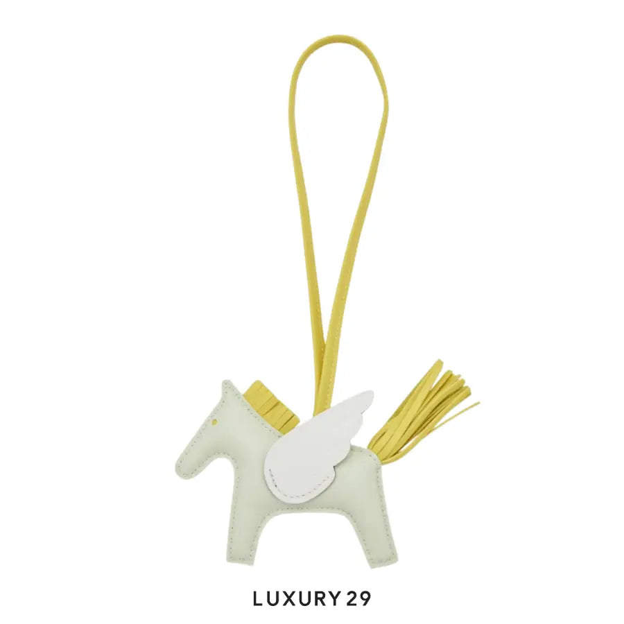Hermes Rodeo Pegase MM charm Vert Fizz / Lime / New White