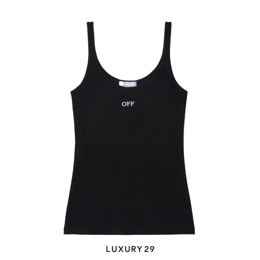 Off-White off stamp rib tank top