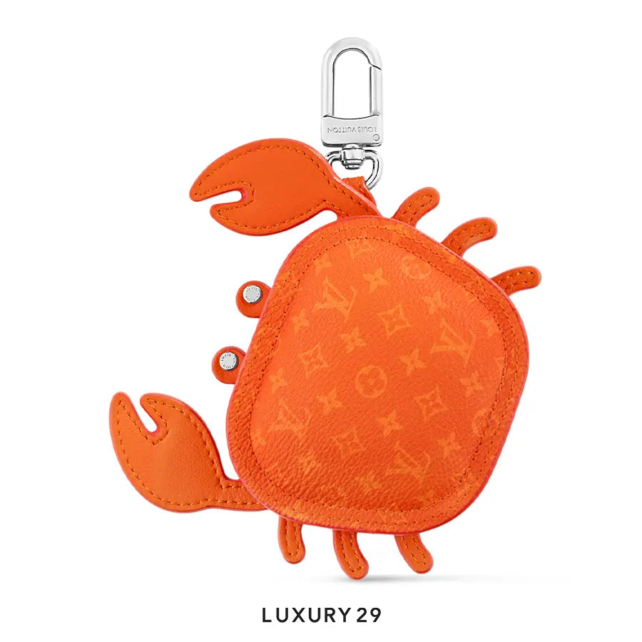 Louis Vuitton LV Crab Bag Charm Orange