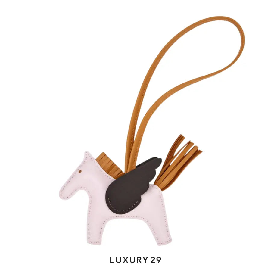 Hermes Rodeo Pegase PM charm Mauve Pale / Ebene / Sesame