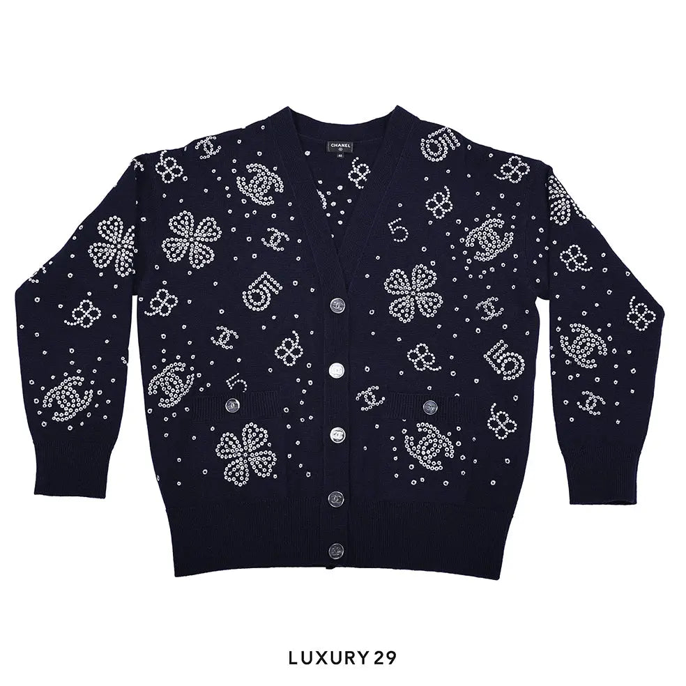 Chanel CARDIGAN 40 NAVY